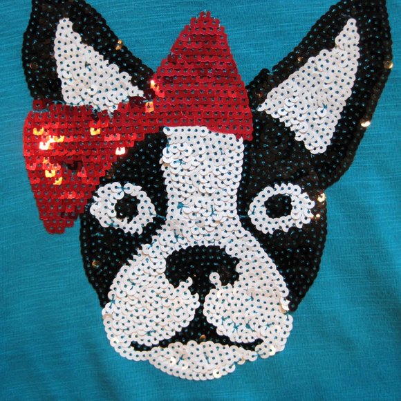 😳 Falls Creek dog sequence t-shirt girls size 7/8 - Picture 2 of 6